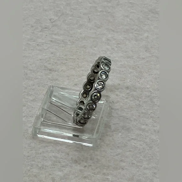 Pandora 925 Sterling Silver Alluring Brilliant Clear Cz Eternity Ring 190942CZ - Picture 2 of 7